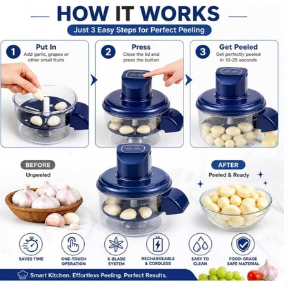 Peel in Seconds ! Smart Automatic Vagetabls Garlic & Fruit Peeling Machine